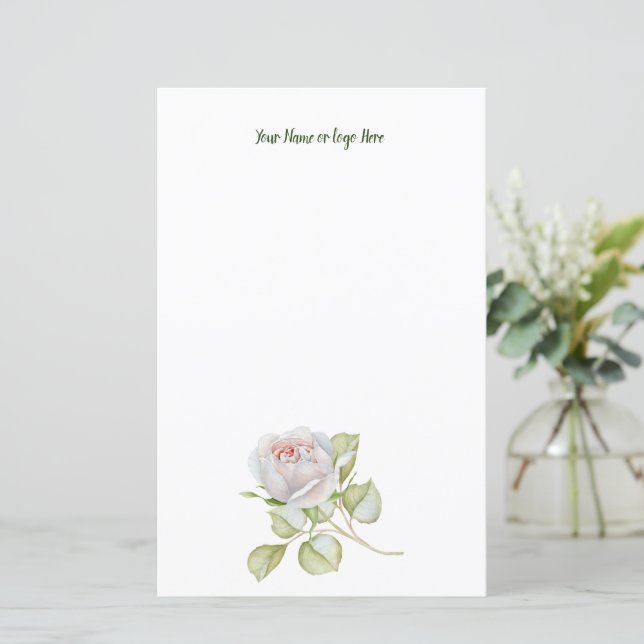 Rose Personalized Stationery (Standing Front)