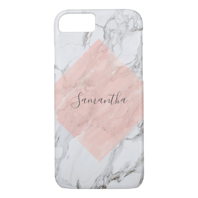 Rose personnalisé  Gold Marble Coque Smartphone (Dos)