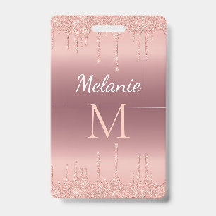 Rose personnalisé Gold personnalisé Badge de nom