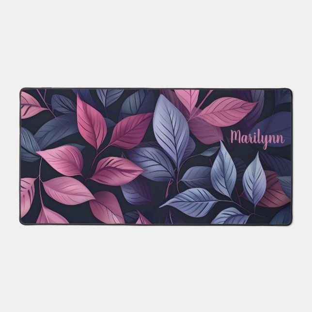 Rose personnalisé, Lavande, Mat Feuille bleu (Recto)