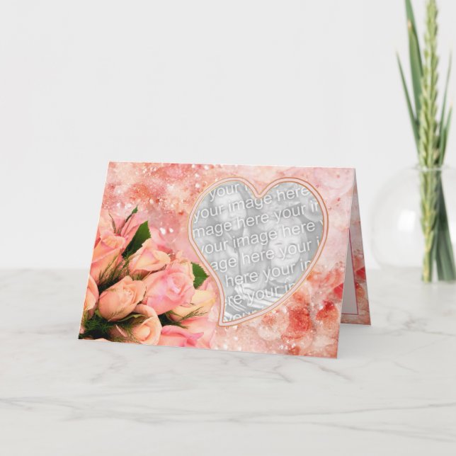 Rose Petal Heart - Template - Blank Inside (Front)