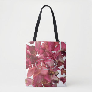 Rose Petal Pink Romantic Personalized Tote Bag