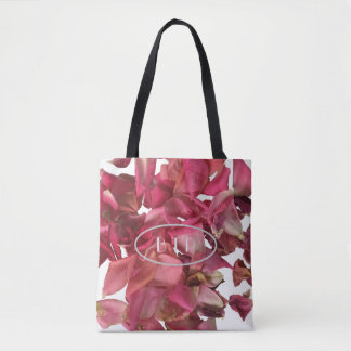 Rose Petal Pink Romantic Personalized Tote Bag