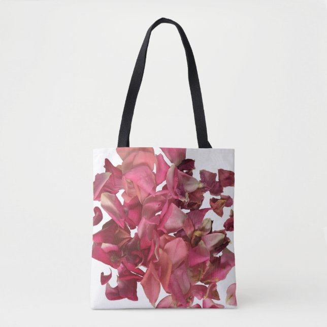 Rose Petal Pink Romantic Tote Bag (Front)
