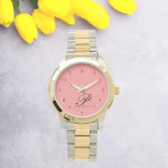 Rose Petal Script Charm Watch<br><div class="desc">Introducing our Rose Petal Script Charm Watch in Blush Pink—a flawless blend of elegance and individuality. This exquisite timepiece showcases a graceful script font, featuring your first initial and full name for a touch of personal charm. Meticulously crafted with top-tier materials, this watch is not just a stylish accessory; it's...</div>