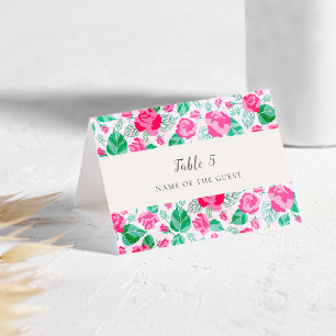 Rose Petals Flowers Garden Wedding Place Card