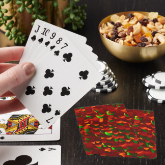 rose petals playing cards