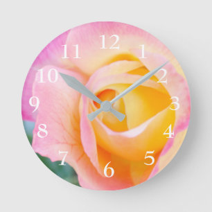 Rose Petals Round Clock