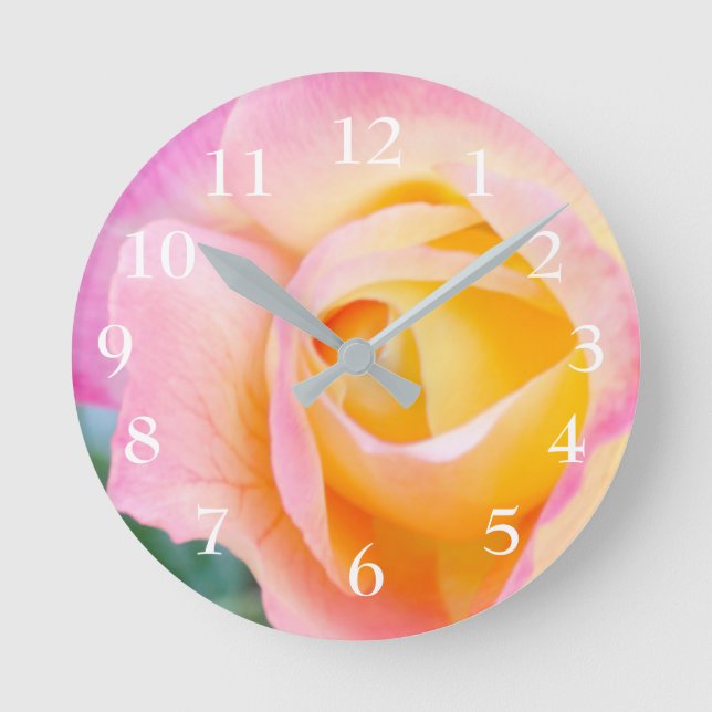 Rose Petals Round Clock (Front)