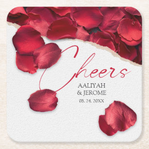 Rose Petals Wedding Coaster
