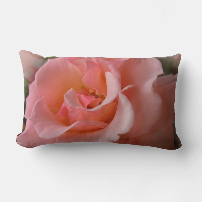 Rose Pillow Personalized Peach Wild Rose Pillow (Front)