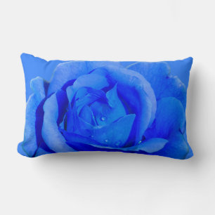 Rose Pillows Blue Rose Pillow Flower Decor
