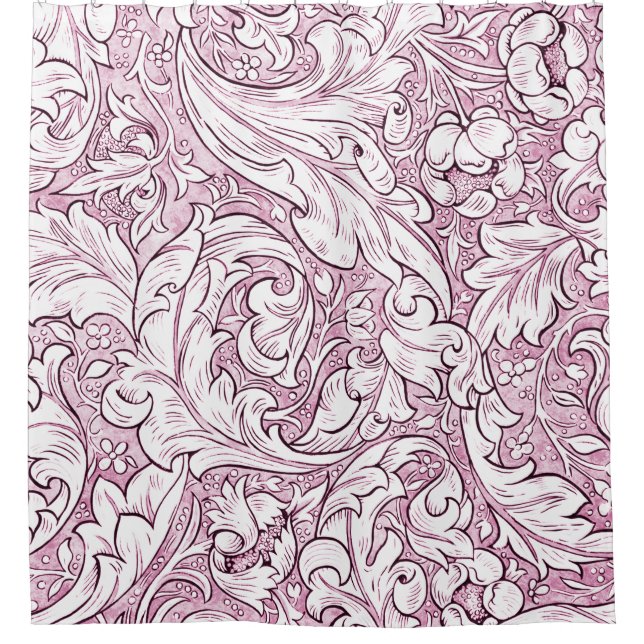 Rose Pink Baroque Ornate Foliage  (Front)