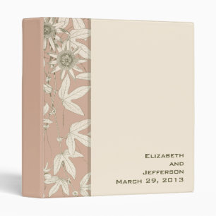 Rose Pink Botanical Floral Wedding Planner Binder