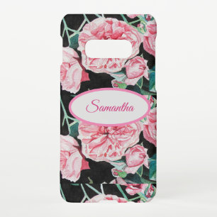 Rose Pink Cabbage Vintage Roses floral Girls Name Samsung Galaxy Case