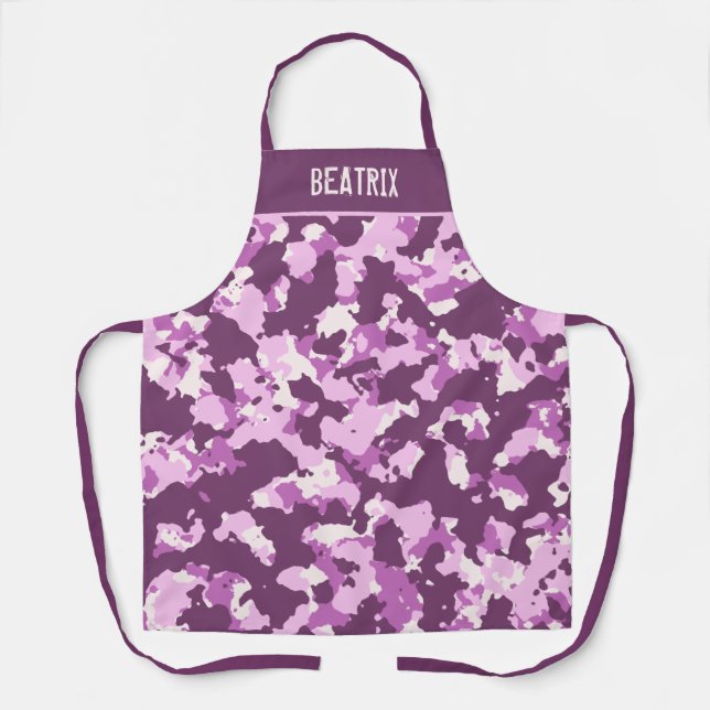 Rose Pink Camo Custom Apron (Front)