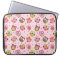 Rose Pink Colourful Owls laptop sleeve
