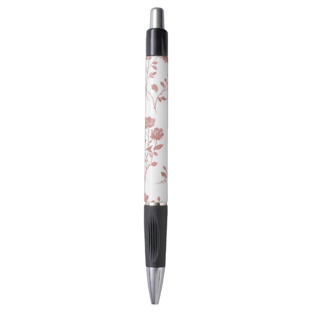 Rose Pink Flowers Pen (Front Vertical)