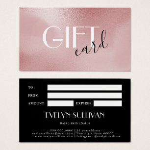 Rose pink gift card