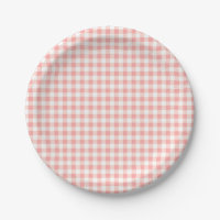 Rose Pink Gingham Check Plaid / Small Chequerboard