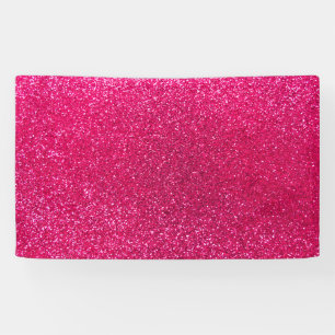 Rose pink glitter banner
