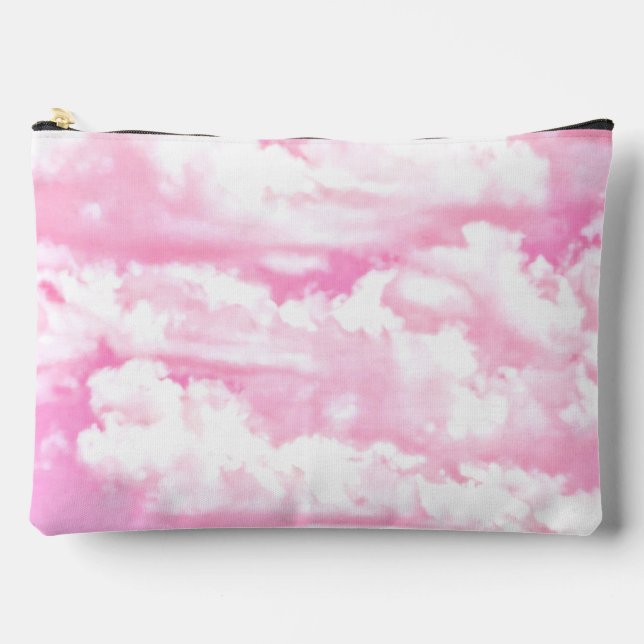 Rose Pink Happy Clouds Decor Accessory Pouch (Front)