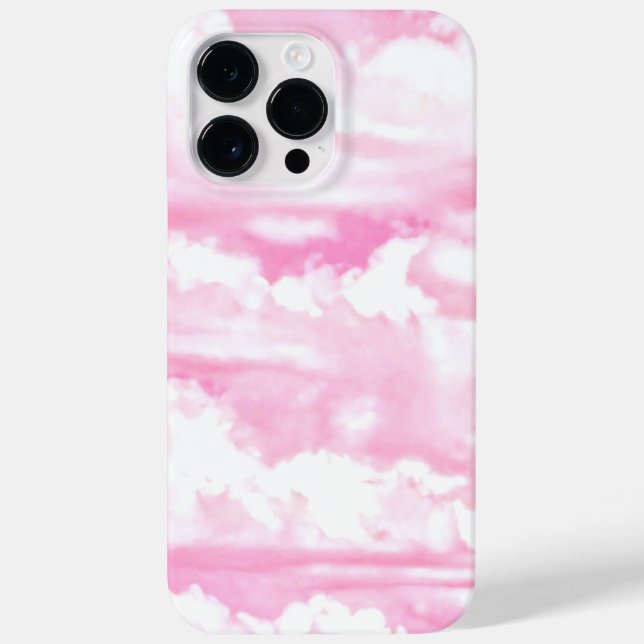 Rose Pink Happy Clouds Decor Case-Mate iPhone Case (Back)