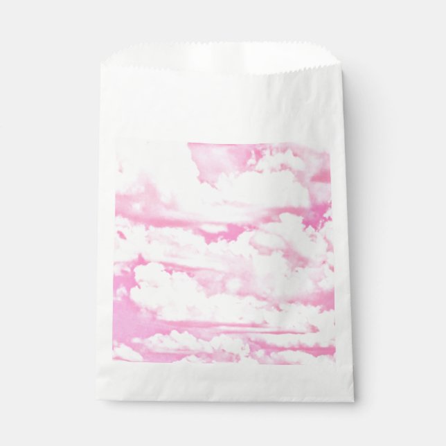 Rose Pink Happy Clouds Decor Favour Bag (Front)