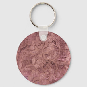 Rose Pink Lace Keychain