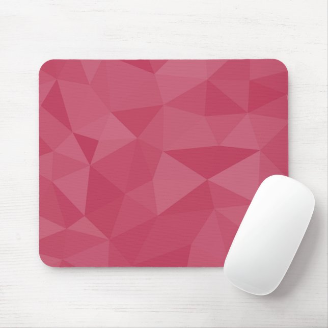 Rose pink light geometric mesh pattern mouse pad (With Mouse)