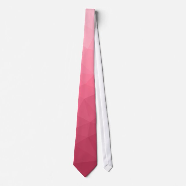 Rose pink light Gradient Geometric Mesh Pattern Tie (Front)