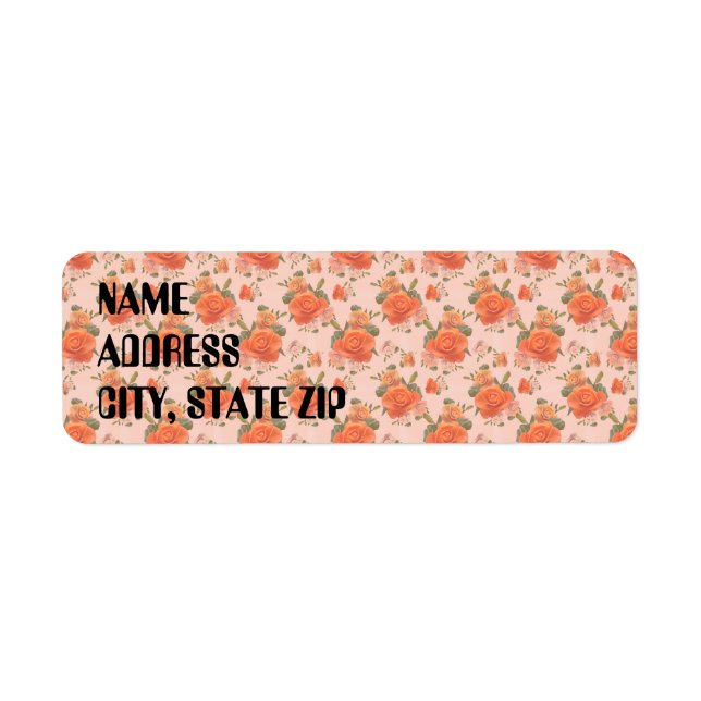 rose pink orange floral pattern wedding spring (Front)