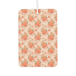 rose pink orange floral pattern wedding spring air freshener