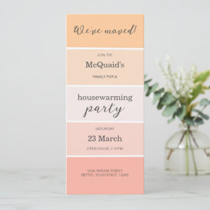 Rose Pink Peach House Réchauffement Invitation