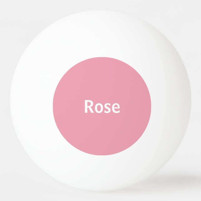 Rose Pink Personalized Ping Pong Paddle Ping Pong Ball (Front)