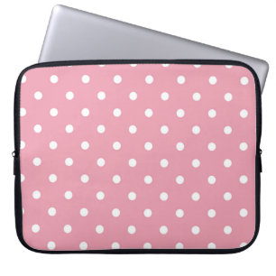 Rose Pink Polka Dot Laptop Sleeve