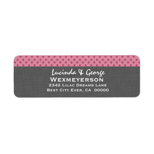 Rose Pink Polka Dot Wedding Collection (Front)