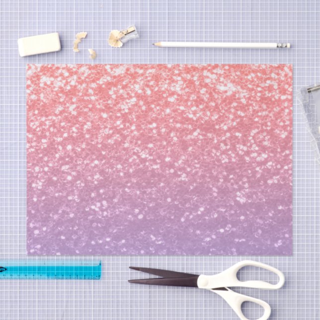 Rose pink purple lavender faux sparkles glitters tissue paper (Craft)