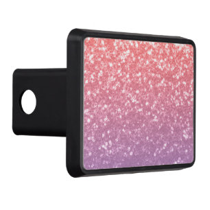 Rose pink purple lavender faux sparkles glitters trailer hitch cover