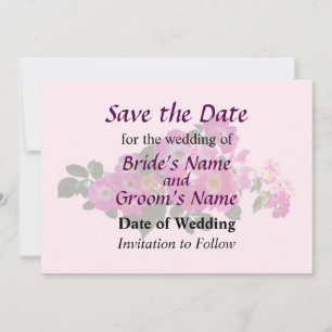 Rose Pink Rambler Save the Date