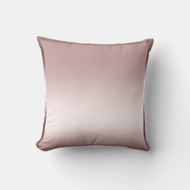 Rose Pink Sateen Satin Shine Modern Glamour Glam Throw Pillow (Front)