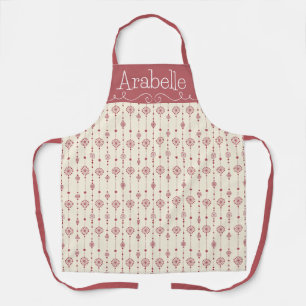 Rose Pink Snowflake Tinsel Apron
