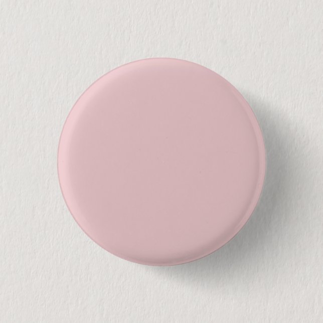 Rose Pink Solid Colour 1 Inch Round Button (Front)