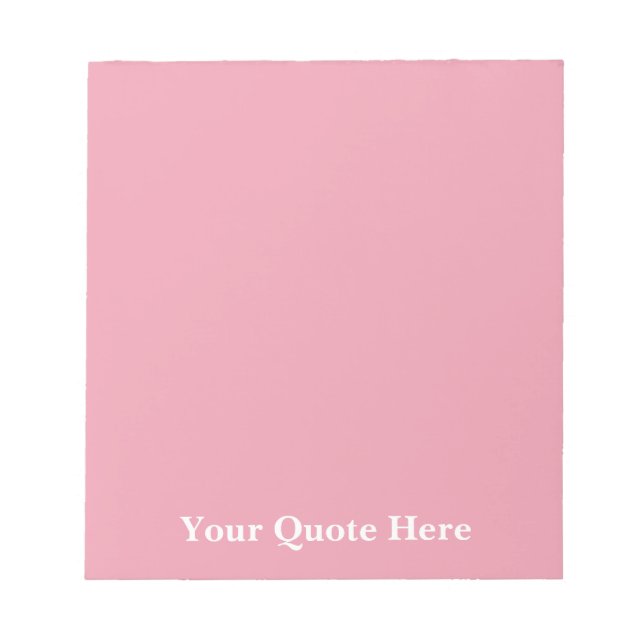 Rose Pink Template Notepad (Front)