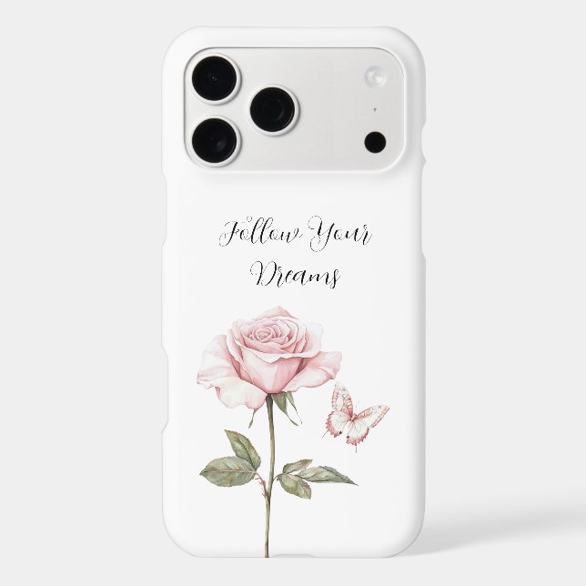 Rose Pink White Butterfly Dreams (Back)