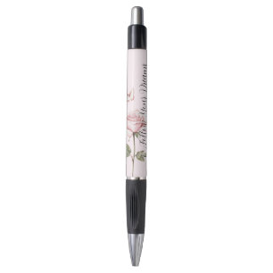 Rose Pink White Butterfly Dreams Pen