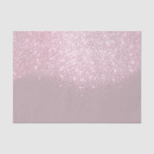 Rose Pink White Metallic Glitter Abstract Sparkly Tissue Paper