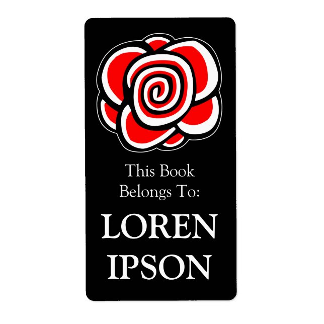 Rose - Plaque noire (Devant)