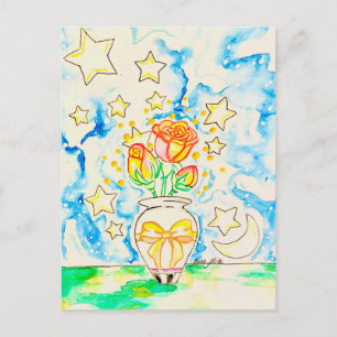 Rose Poster Holiday Postcard