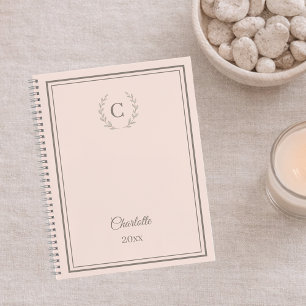 Rose poudré Monogramme Luxe Silencieux Personnalis